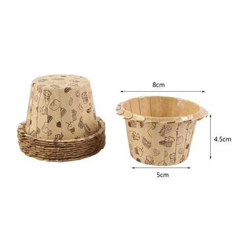 Kraft Muffin Pohár – Mintás 12db