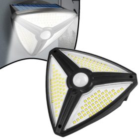 Napelemes háromszög LED fali lámpa mozgásérzékelővel