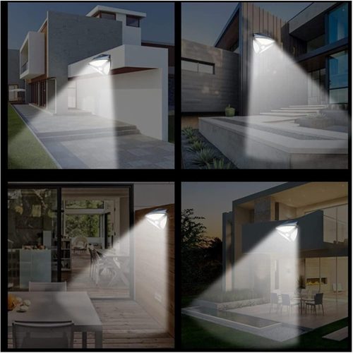 Napelemes háromszög LED fali lámpa mozgásérzékelővel