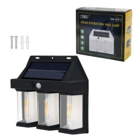   Napelemes mozgásérzékelő fali lámpa melegfénnyel - 3LED