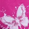 „Liberty” pillangó mintás női ruha, laza oldalvágott fazon - Pink