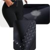 Extrán magas derekú alakformáló női leggins - Fekete