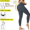 Extrán magas derekú alakformáló női leggins - Fekete