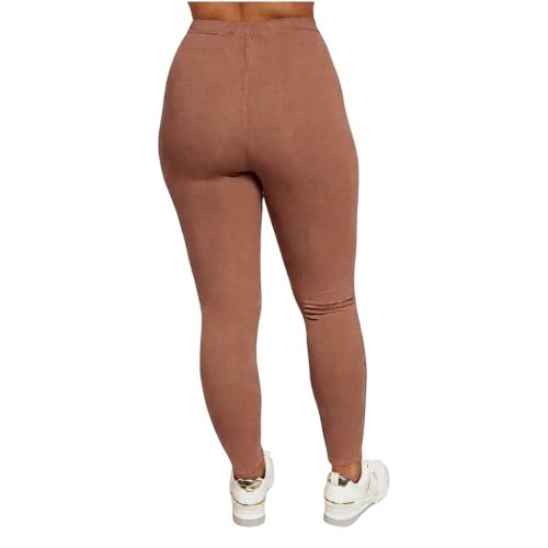 Puha tapintású hosszú női bambusz leggings - Rózsásbarna