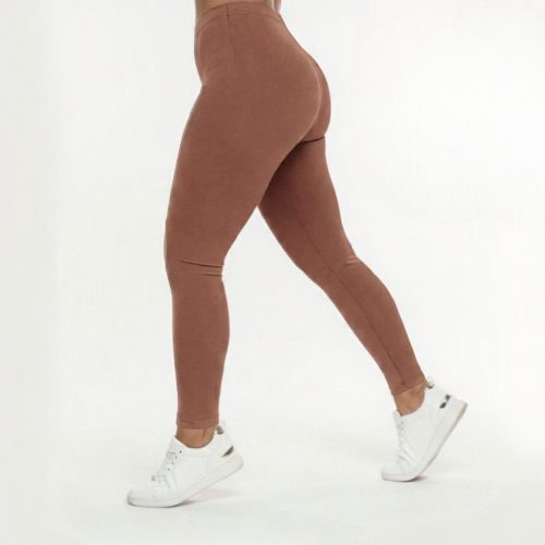 Puha tapintású hosszú női bambusz leggings - Rózsásbarna