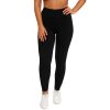 Puha tapintású hosszú női bambusz leggins - Fekete