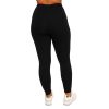 Puha tapintású hosszú női bambusz leggins - Fekete