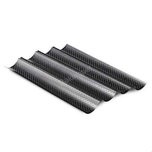 4 részes perforált bagett sütő tepsi/lemez