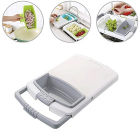 Multifunkciós vágódeszka, szűrővel és tárolóval