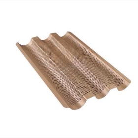 3 részes bagett sütő tepsi/lemez-perforált