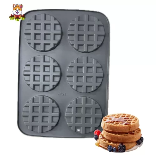 6 adagos szilikon sütőforma-waffel és gofri