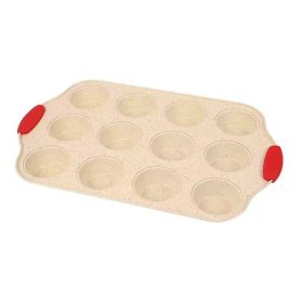 Prémium muffin sütőforma szilikon fogóval, 12 részes