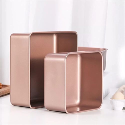 Rosegold négyzet alakú tortaforma, tapadásmentes-23 cm