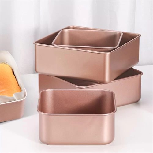 Rosegold négyzet alakú tortaforma, tapadásmentes-23 cm