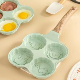 Kisállat tapadásmentes tojás és grillserpenyő-4 rekesz