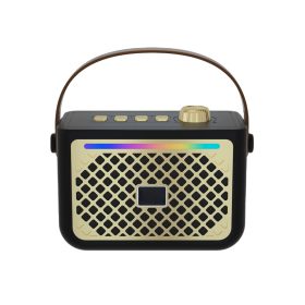 Hordozható retro Bluetooth hangszóró RGB fénnyel