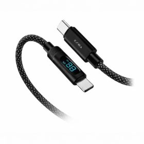 Ezra USB-C  USB-C töltőkábel kijelzővel PD 65W - 1 m