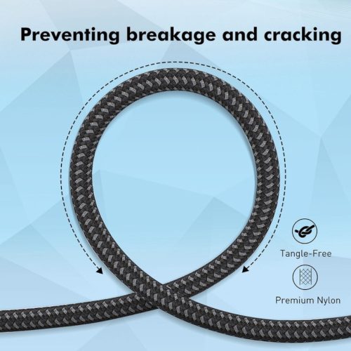 Ezra USB-C – USB-C gyorstöltő kábel RGB jelzőfénnyel 60W - 1 m