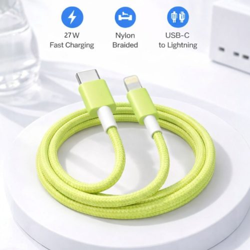 EZRA USB-C – Lightning töltőkábel 27W, 1 m (pasztell színek)