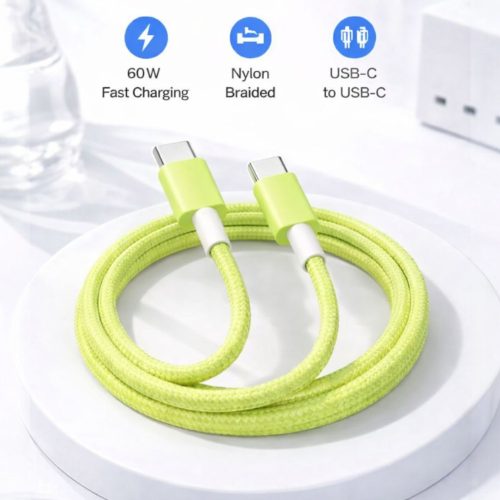 EZRA USB-C – USB-C töltőkábel 60 W, 1 m (pasztell színek)