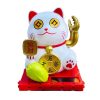 Maneki Neko napelemes szerencsehozó macska arany színű manccsal