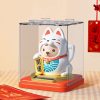 Maneki Neko napelemes szerencsehozó integető macska - 10cm