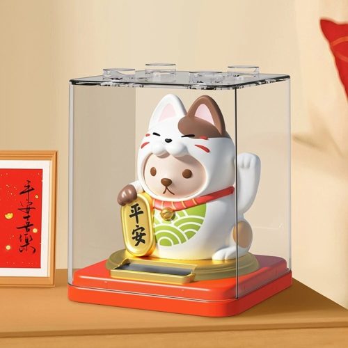 Maneki Neko napelemes békehozó integető macska - 10cm