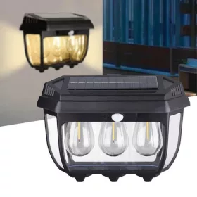   Napelemes mozgásérzékelős fali LED lámpa – 38W, 1200mAh akkumulátorral