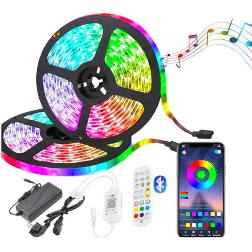 RiXME 2db okos LED szalag WiFi távirányítóval és hangfunkcióval - 5m