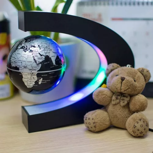 Mágneses Lebegő Földgömb adapterrel – LED világítással, automatikusan forgó