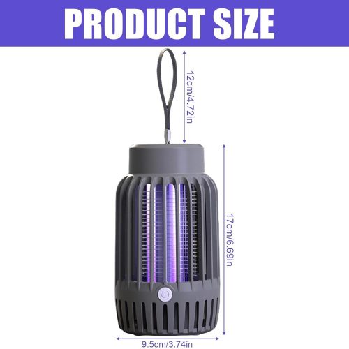 Hordozható Szúnyogriasztó Lámpa Éjszakai Fénnyel ,Elektromos Rovarcsapda –1200mAh