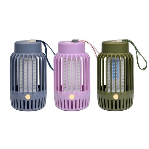 Hordozható Szúnyogriasztó Lámpa Éjszakai Fénnyel ,Elektromos Rovarcsapda –1200mAh
