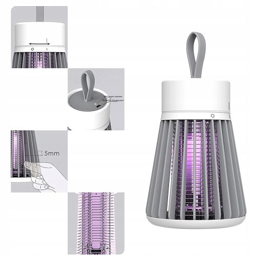 Hordozható Elektromos UV Szúnyogriasztó Lámpa -1200mAh