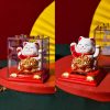 Maneki Neko napelemes szerencsehozó integető macska