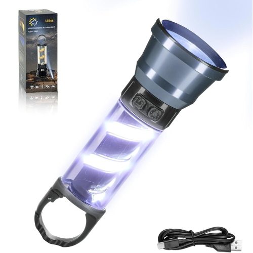Multifunkciós  LED zseblámpa ,kemping lámpa akasztóval-1400mAp