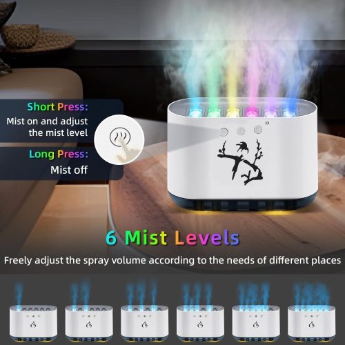 LED-es Aromaterápiás Diffúzor Párásító Távirányítóval - 700ml