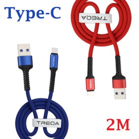 3.1A Fémfonatú USB-C Gyorstöltő Kábel – 2M