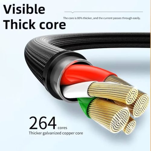 3 az 1-ben 100W Szupergyors Töltésű Adatkábel – 1,2M