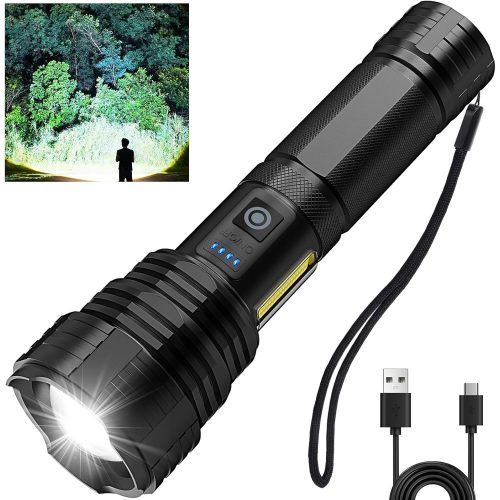Hordozható LED zseblámpa 7 fénymóddal - 1200mAh, 990 000 lumen 1000m hatótáv