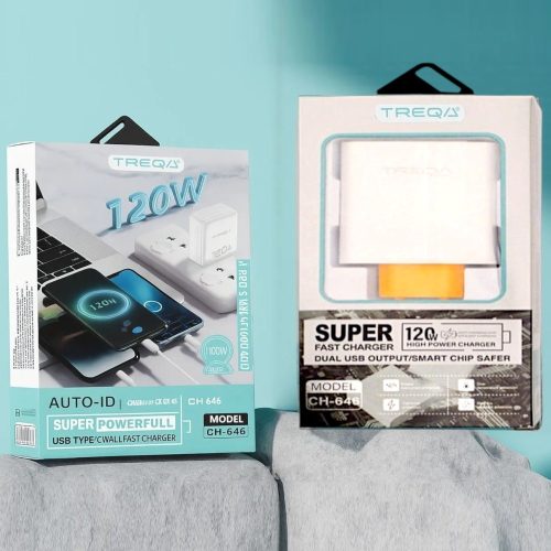 Treqa Szupergyors Töltő Type-C Kábellel – 120W