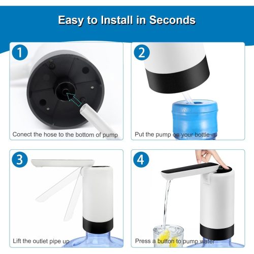 USB tölthető elektromos vízadagoló – Vízszivattyús palackpumpa