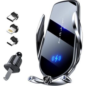   15W vezeték nélküli autós töltő bilincses tartóval és univerzális kihangosító funkcióval
