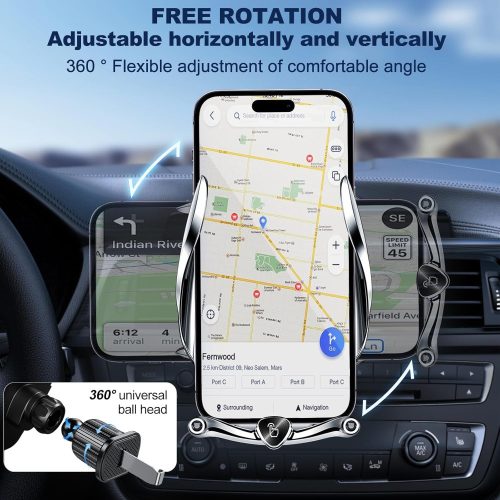 15W vezeték nélküli autós töltő bilincses tartóval és univerzális kihangosító funkcióval