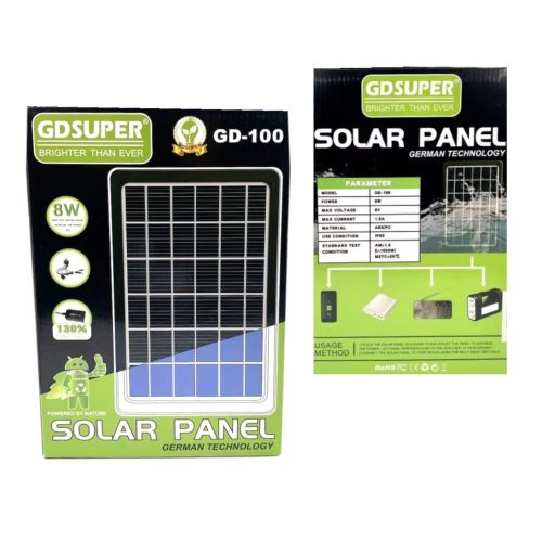 Univerzális hordozható napelemes töltő - 8W