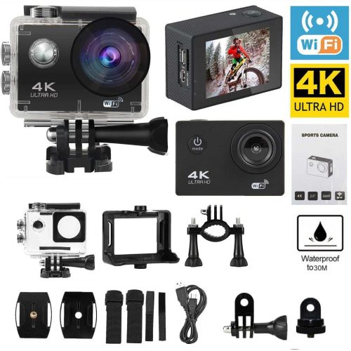 4K Ultra HD Akciókamera, Vízálló, WiFi