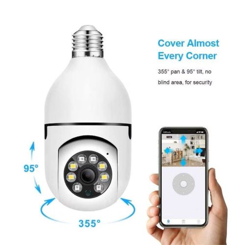 JORTAN 1080P Full HD Lámpafoglalatos WiFi Kamera