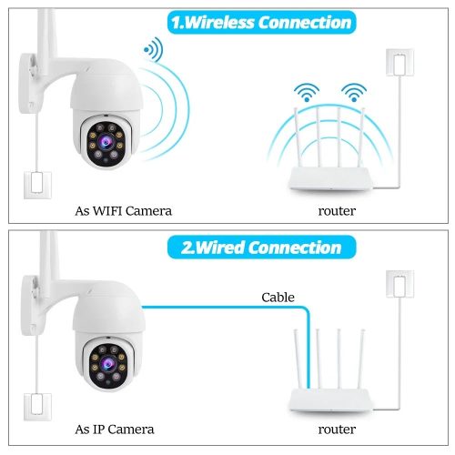 Full HD WiFi IP Kültéri Biztonsági Kamera-Éjjellátó 1080P