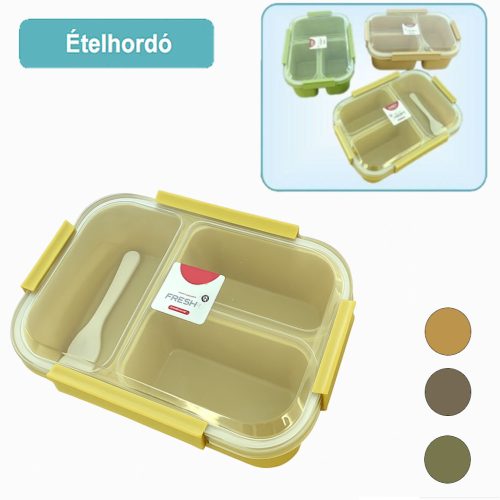 Hordozható uzsonnás doboz kanállal