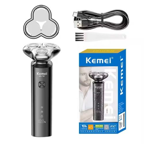 Kemei Professzionális Elektromos Borotva - USB-s, újratölthető