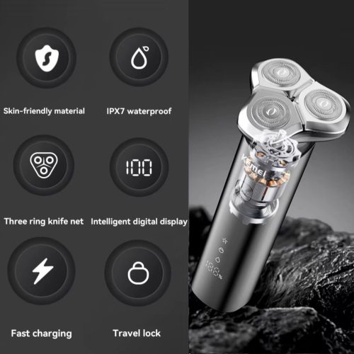 Kemei Professzionális Elektromos Borotva - USB-s, újratölthető